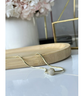 Подвеска Шар с россыпью цирконов в золоте 