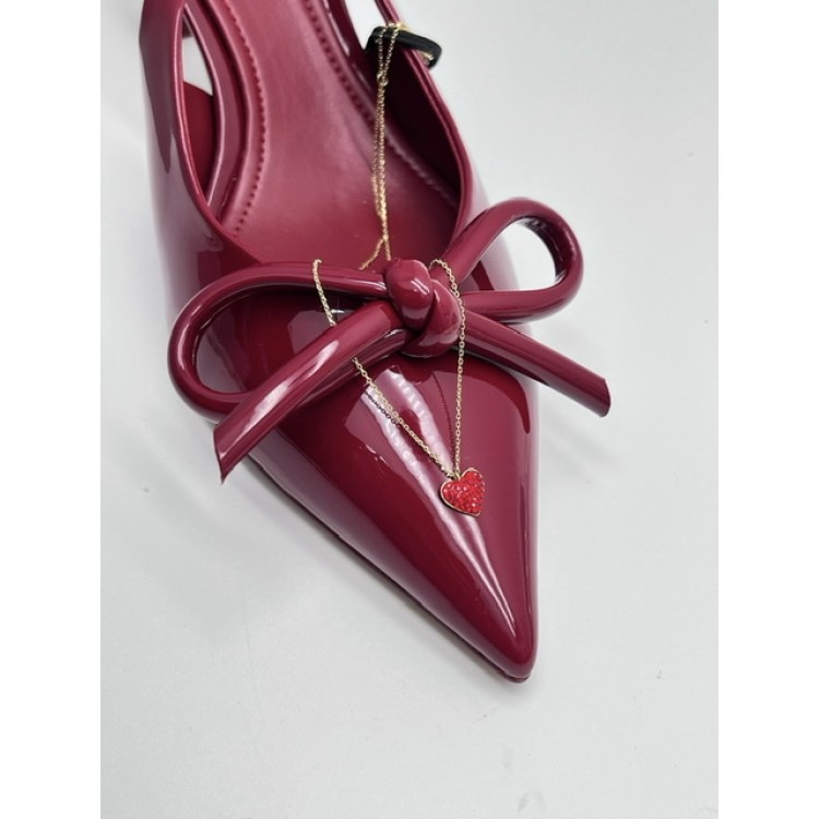 Подвеска Сердечко маленькое в золоте с красными цирконами Meduza Crystal