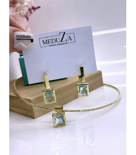 Подвеска с голубым цирконом в золоте 