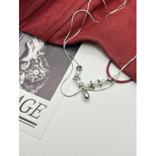 Подвеска двойная с жемчугом Майорка капля