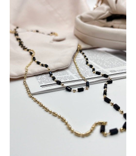 Подвеска Длинная с бисером в золоте