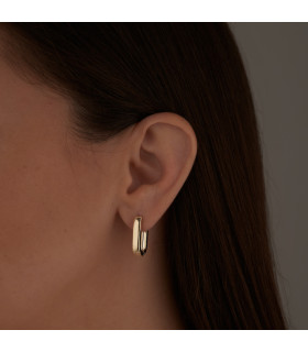 Серьги Скобы широкие в бронзе