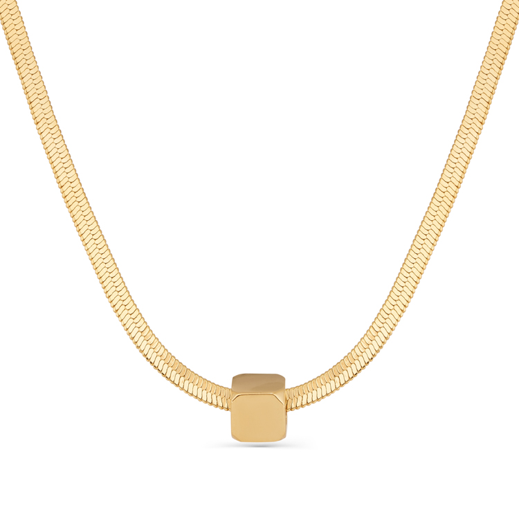 Подвеска куб в золоте Meduza Crystal