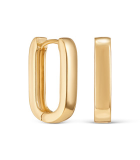Серьги Скобы широкие в золоте