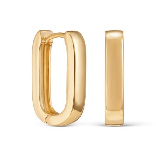 Серьги Скобы широкие в золоте