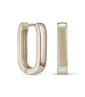 Серьги Скобы широкие в бронзе