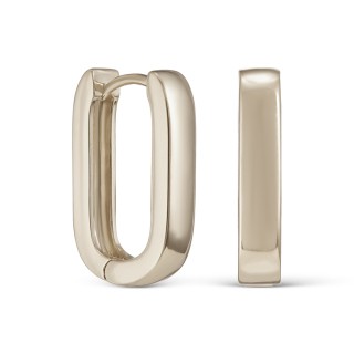 Серьги Скобы широкие в бронзе