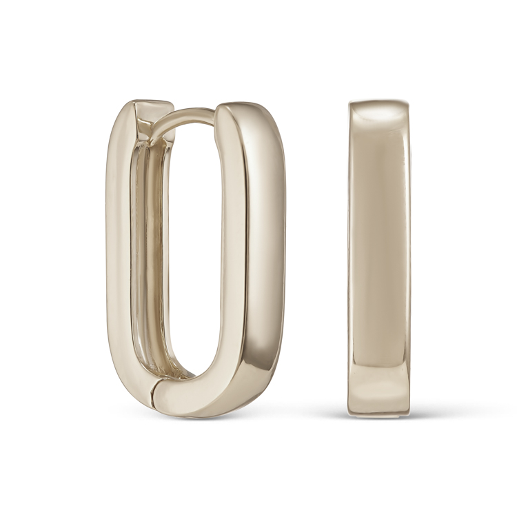 Серьги Скобы широкие в бронзе Meduza Crystal