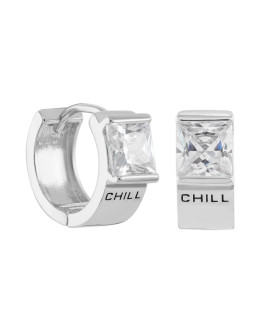 Серьги Чил в белом золоте