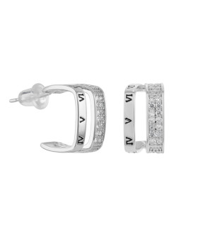 Серьги картье серебристые