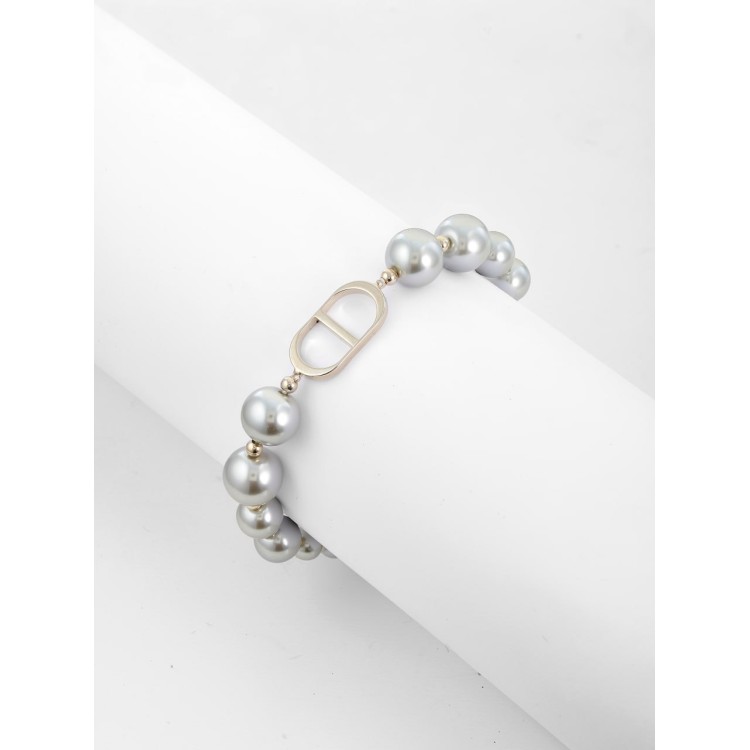 Браслет Диор с жемчугом Майорка в бронзе Meduza Crystal