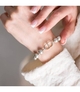 Браслет Диор с жемчугом Майорка в бронзе