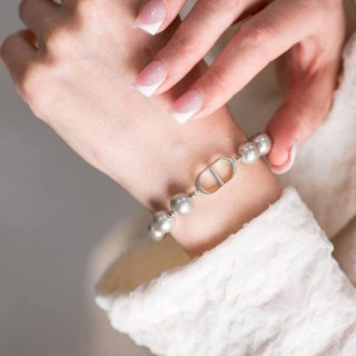 Браслет Диор с жемчугом Майорка в бронзе