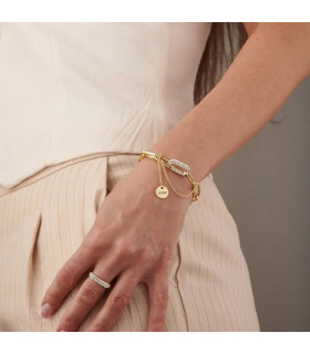 Кольцо с цирконами в золоте