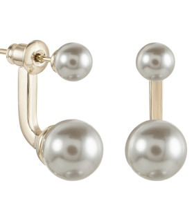 Серьги Диор с жемчугом Майорка в кофейном цвете