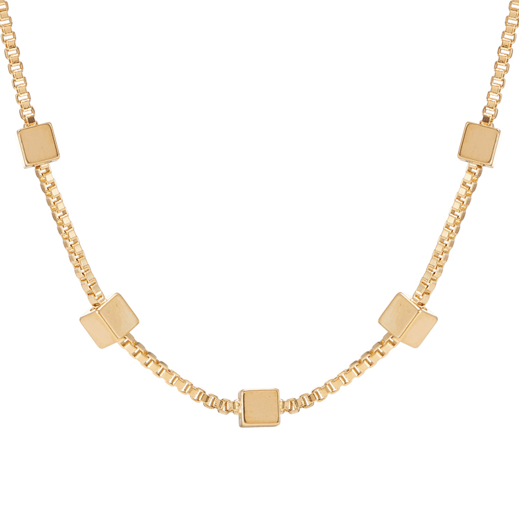 Браслет кубиками в золоте Meduza Crystal