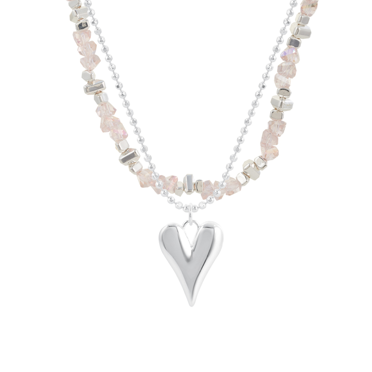 Колье двойное из шпинели розовая Meduza Crystal