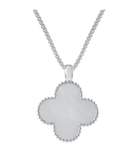 Подвеска Ванклиф с перламутром серебристая