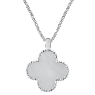 Подвеска Ванклиф с перламутром серебристая