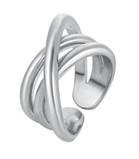 Кольцо Тройное в белом золоте