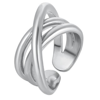 Кольцо Тройное в белом золоте