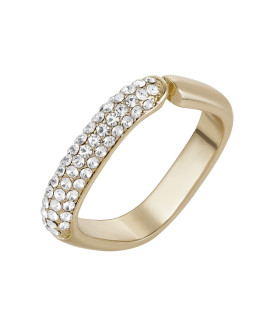 Кольцо с цирконами в  кофейном цвете