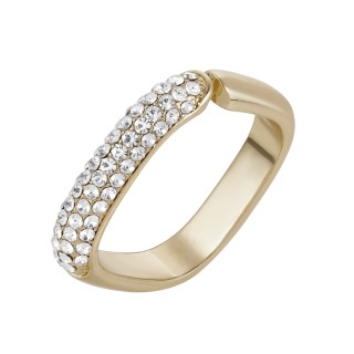 Кольцо с цирконами в  кофейном цвете