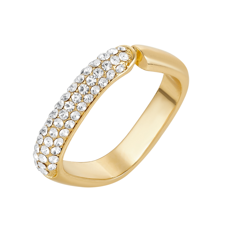 Кольцо с цирконами в золоте Meduza Crystal