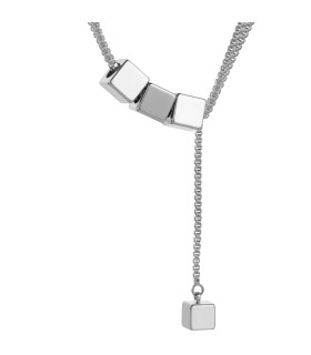 Подвеска Три куба серебристая