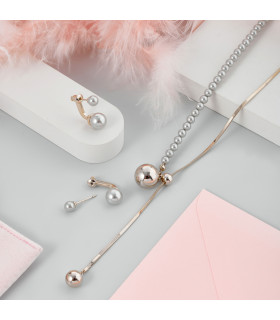 Серьги Диор с жемчугом Майорка в кофейном цвете