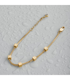 Браслет кубиками в золоте