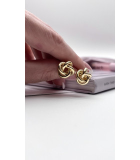 Серьги узелок золотистые