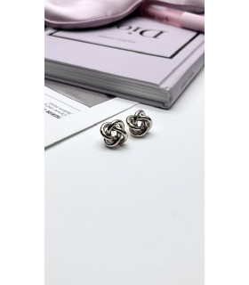 Серьги узелок кофейное золото