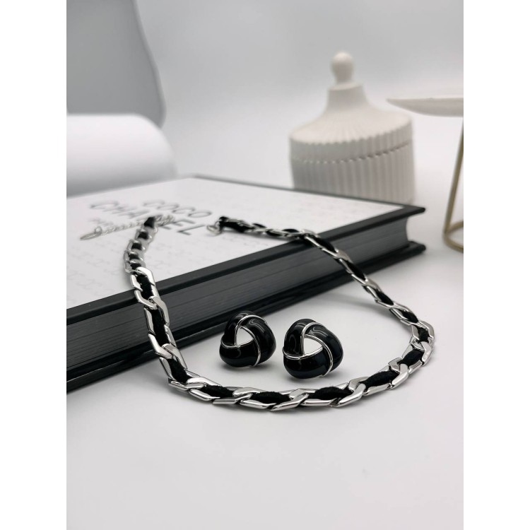 Колье Ving в белом золоте Meduza Crystal