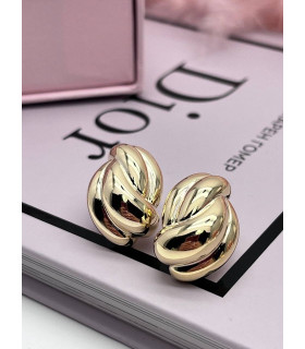 Серьги дутые Megan золотистые