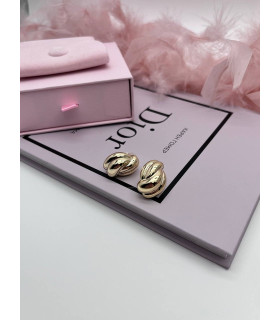 Серьги дутые Megan золотистые