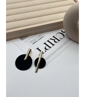 Серьги круги асимметрия в золоте