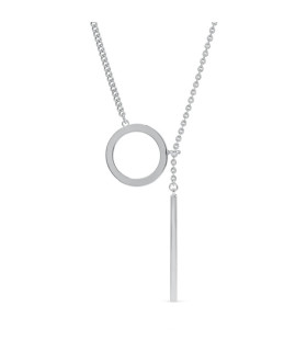 Подвеска бегунок Круг в белом золоте