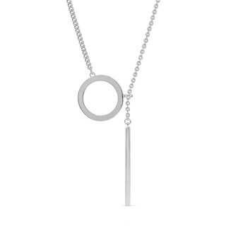 Подвеска бегунок Круг в белом золоте