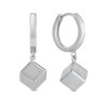 Серьги Кубы на колечках в серебре Meduza Crystal
