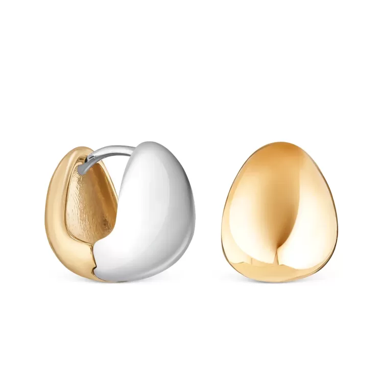 Серьги капли биколор Meduza Crystal