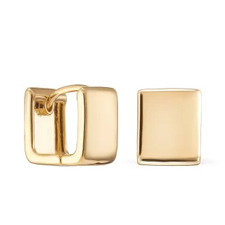 Серьги двухсторонние золотистые кубы 
