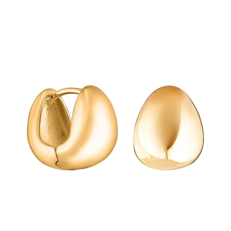 Серьги капли в золоте Meduza Crystal