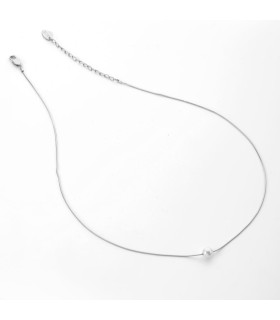 Подвеска с жемчугом в белом золоте