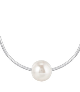 Подвеска с жемчугом в белом золоте