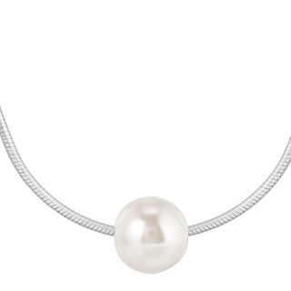 Подвеска с жемчугом в белом золоте