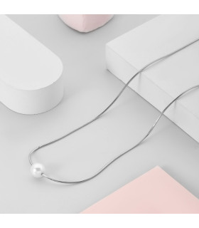 Подвеска с жемчугом в белом золоте