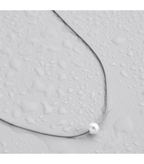 Подвеска с жемчугом в белом золоте