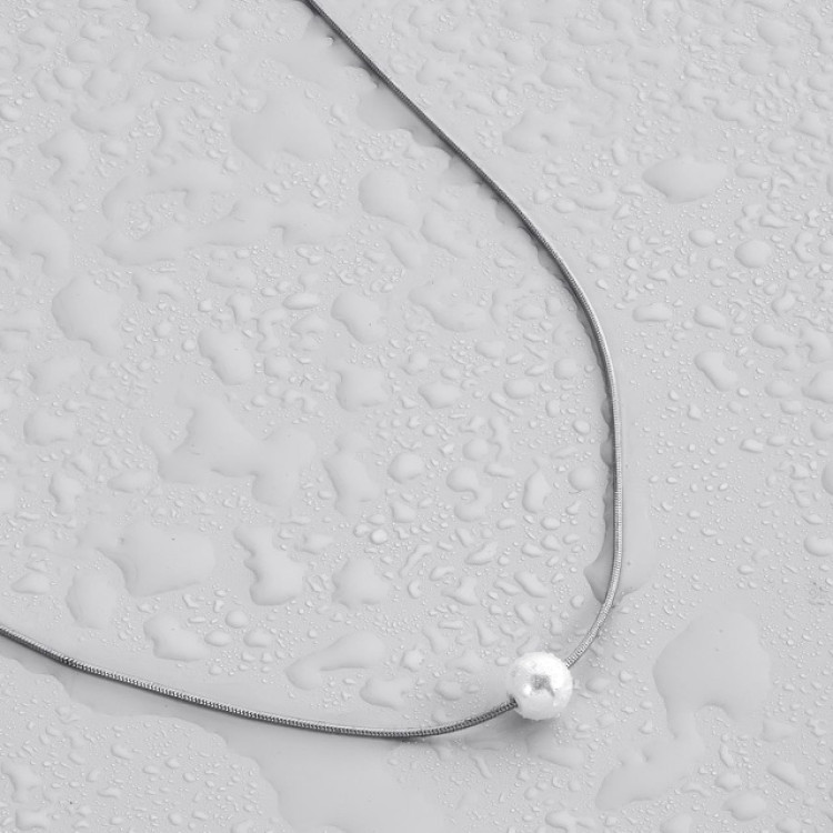 Подвеска с жемчугом в белом золоте Meduza Crystal