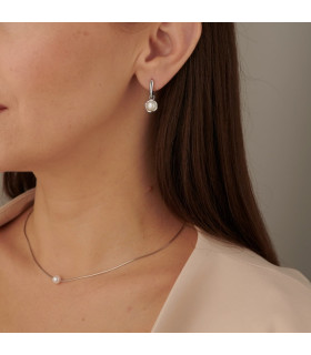 Подвеска с жемчугом в белом золоте